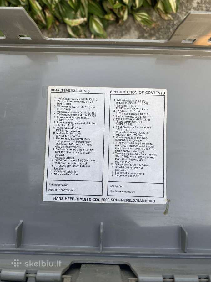 Parduodama automobiline vaistinėlė - nuotraukos Nr. 5