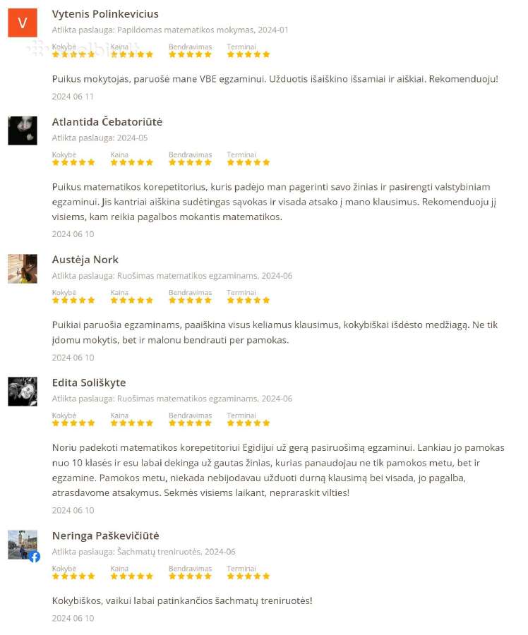 Matematikos Korepetitorius Vilniuje ir nuotoliu - nuotraukos Nr. 5