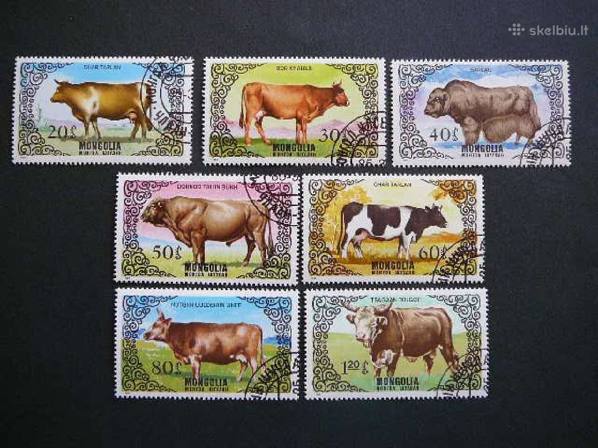 Naminiai gyvuliai Mongolija 1985 mng672