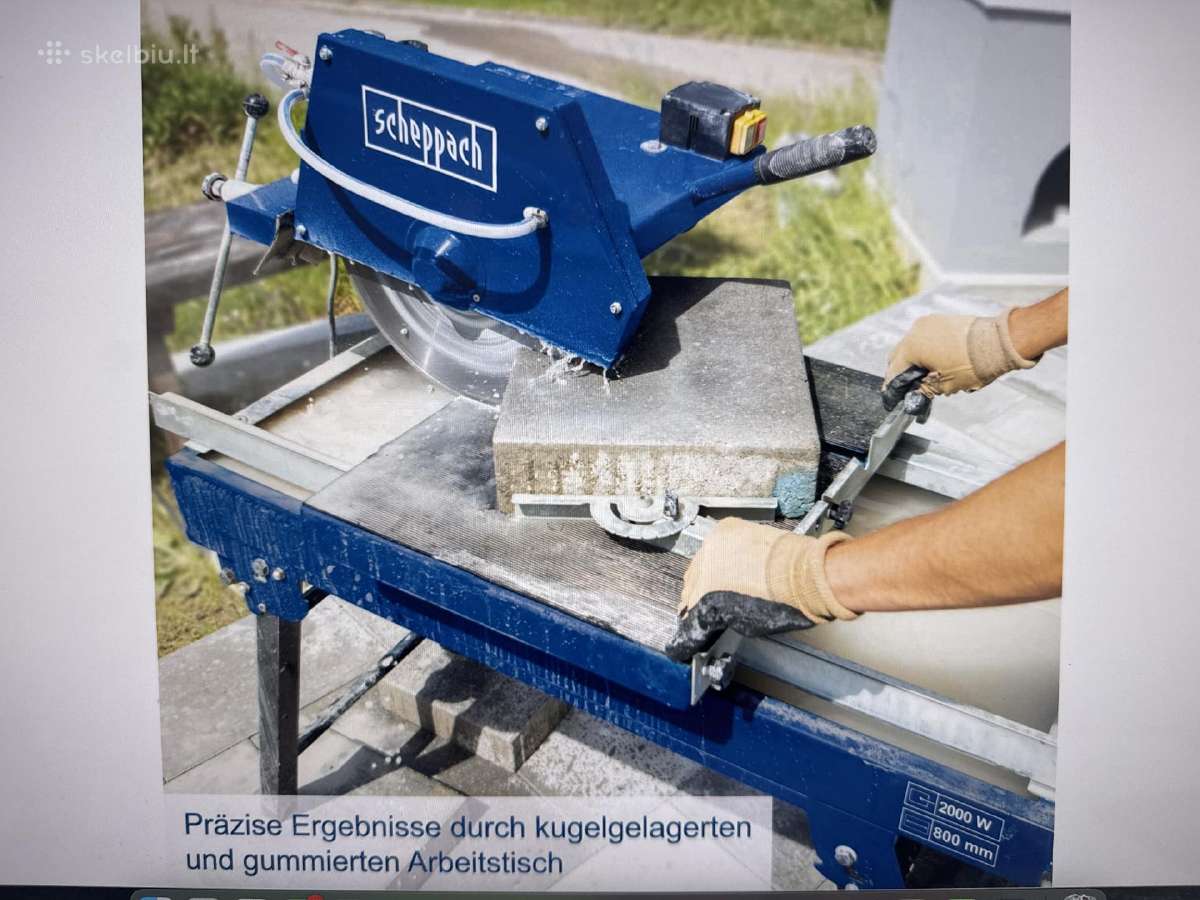 Šlapio pjovimo Hsm 3500 Scheppach trinkelių pjovim - nuotraukos Nr. 2