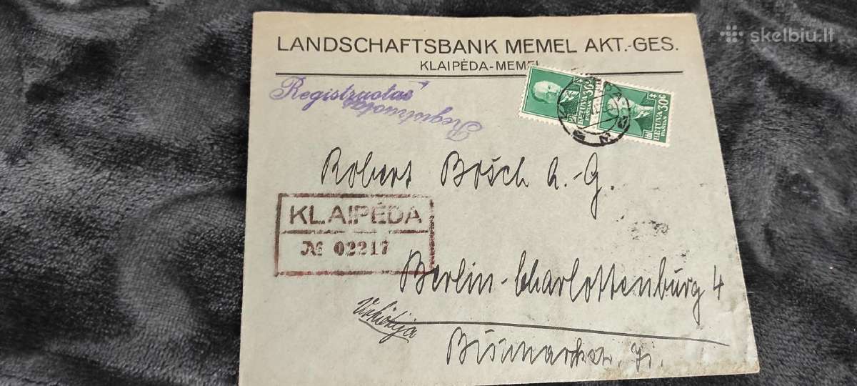 Memel laiškas su antspaudais