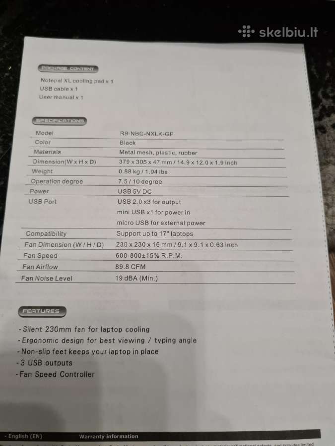 Laptop Cooling Pad - nuotraukos Nr. 6