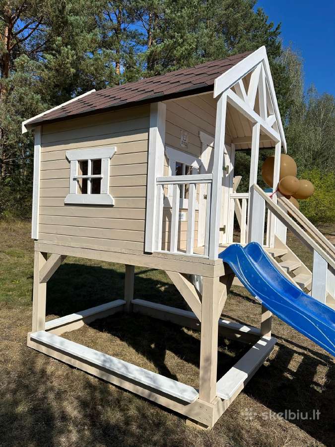 Vaikų žaidimų namelis su sūpynėmis. Stock 099 - nuotraukos Nr. 3