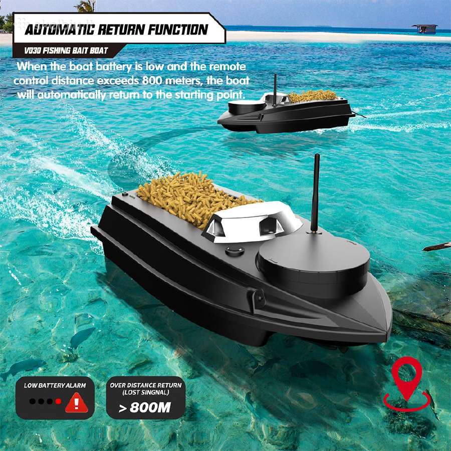 Flytec V030 Žvejybos pašarų laivelis 180gps Tasku - nuotraukos Nr. 14