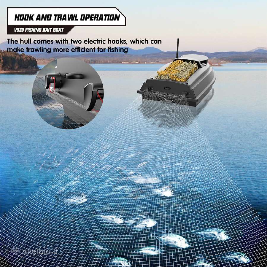 Flytec V030 Žvejybos pašarų laivelis 180gps Tasku - nuotraukos Nr. 19