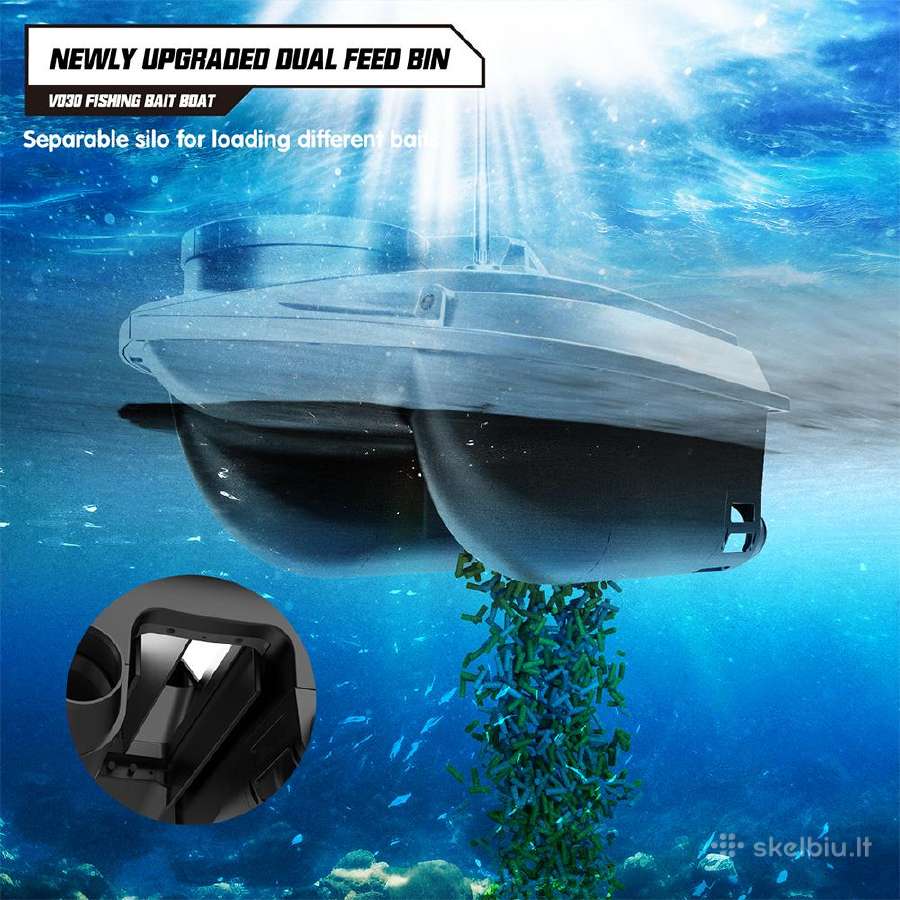 Flytec V030 Žvejybos pašarų laivelis 180gps Tasku - nuotraukos Nr. 20