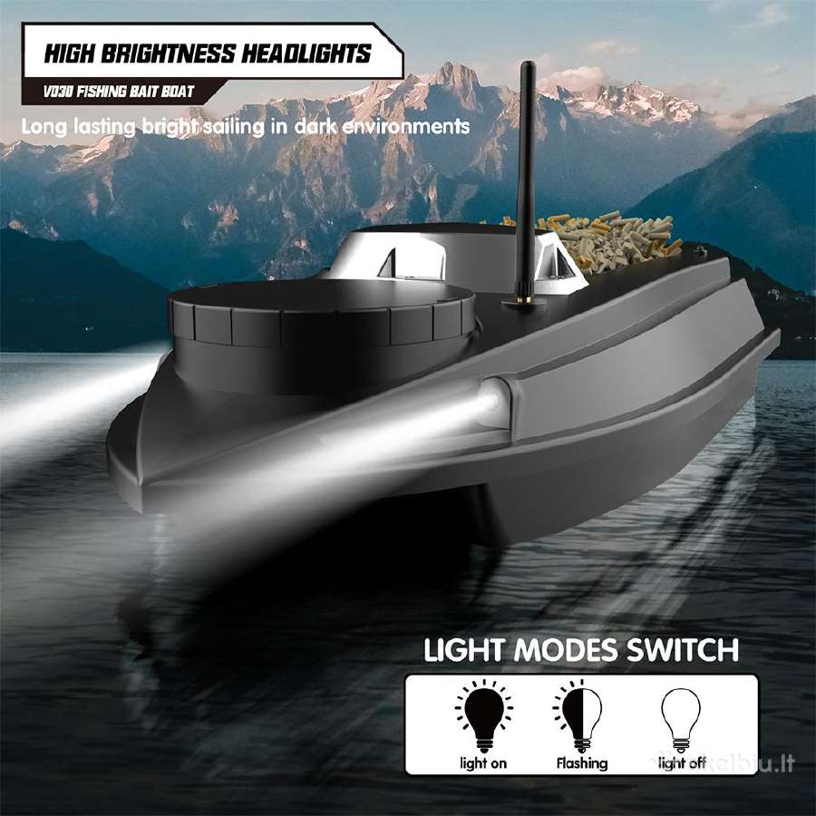 Flytec V030 Žvejybos pašarų laivelis 180gps Tasku - nuotraukos Nr. 23