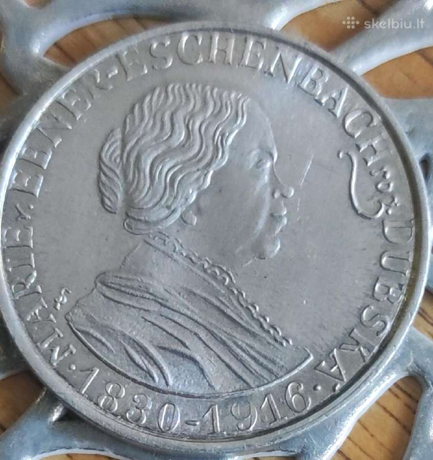 Marie Ebner Eschenbach Dubska 1830 1916.medalionas