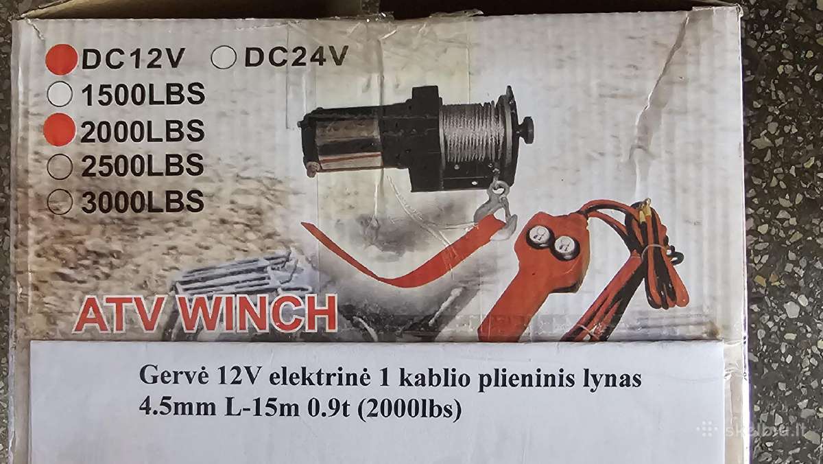Elektrinė gervė 12v 24v Elektrines gerves libiotke