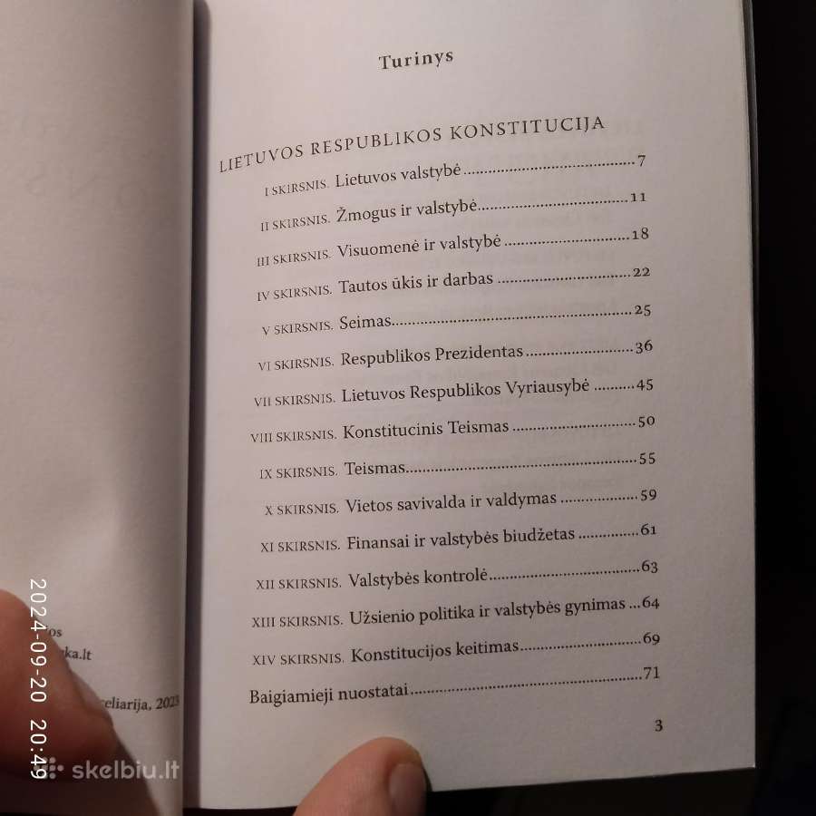 "Lietuvos respublikos konstitucija" 2023 metai - nuotraukos Nr. 3