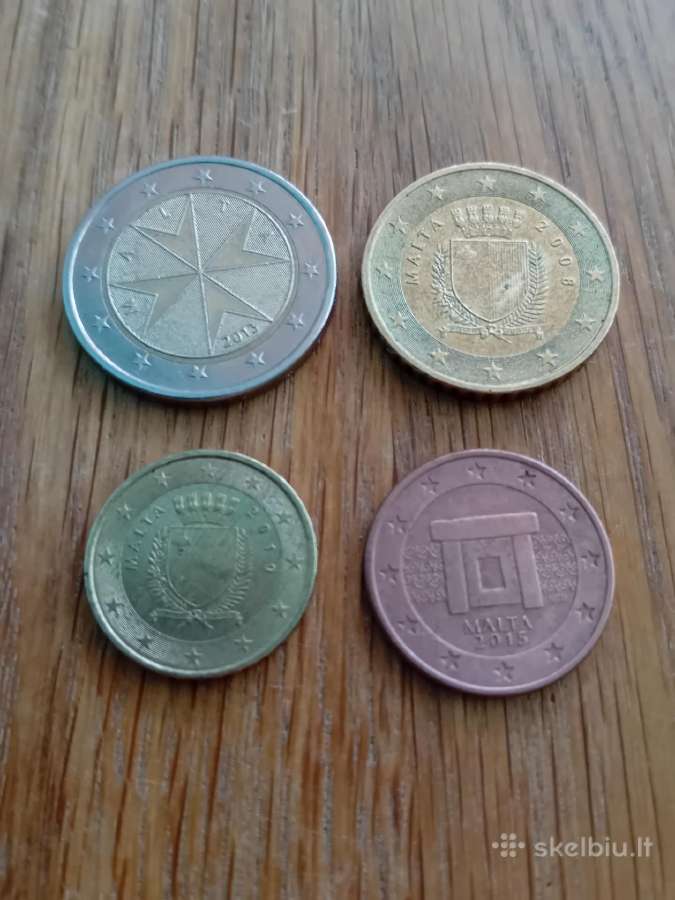 Keletas euro monetų (7 vnt.), Malta