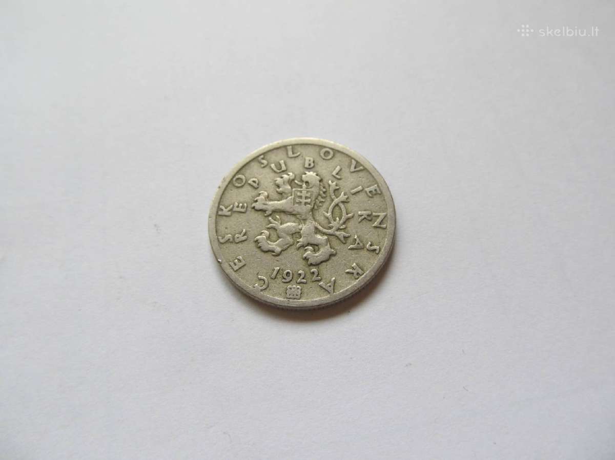 50 haleru , Čekoslovakija , 1922 . - nuotraukos Nr. 2