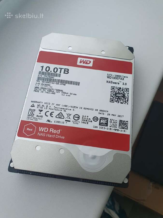 Wd Red Nasware 10tb - Skelbiu.lt