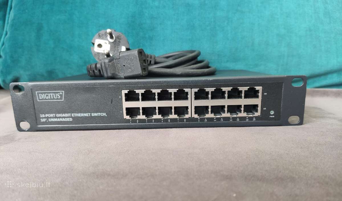 16 port gigabit switchas Digitus 80115