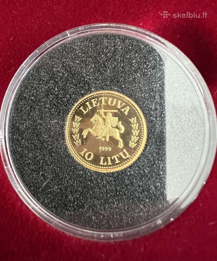 10 litų auksinė moneta Kalviukas, Lietuvos Bankas. - nuotraukos Nr. 16