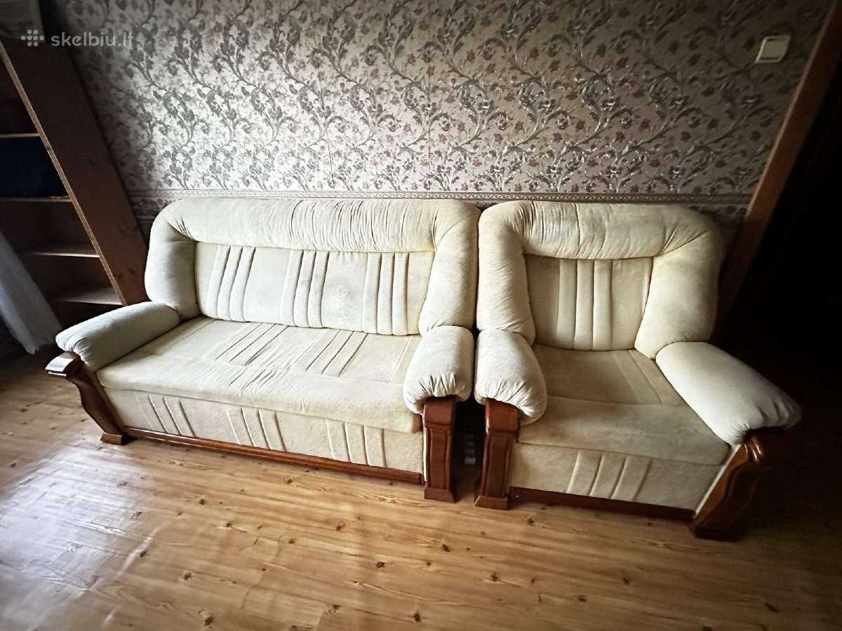 Elegantiškas minkštų baldų komplektas - nuotraukos Nr. 8
