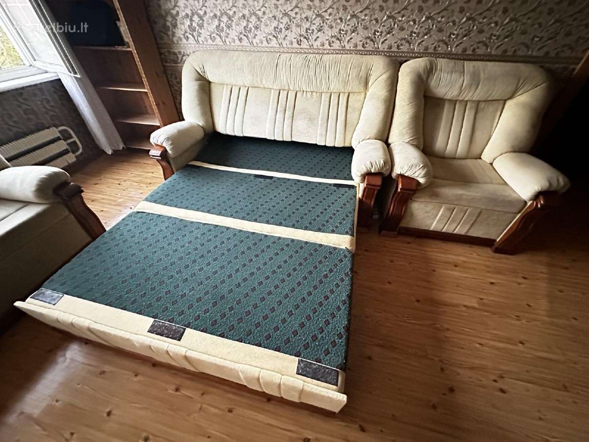 Elegantiškas minkštų baldų komplektas - nuotraukos Nr. 9
