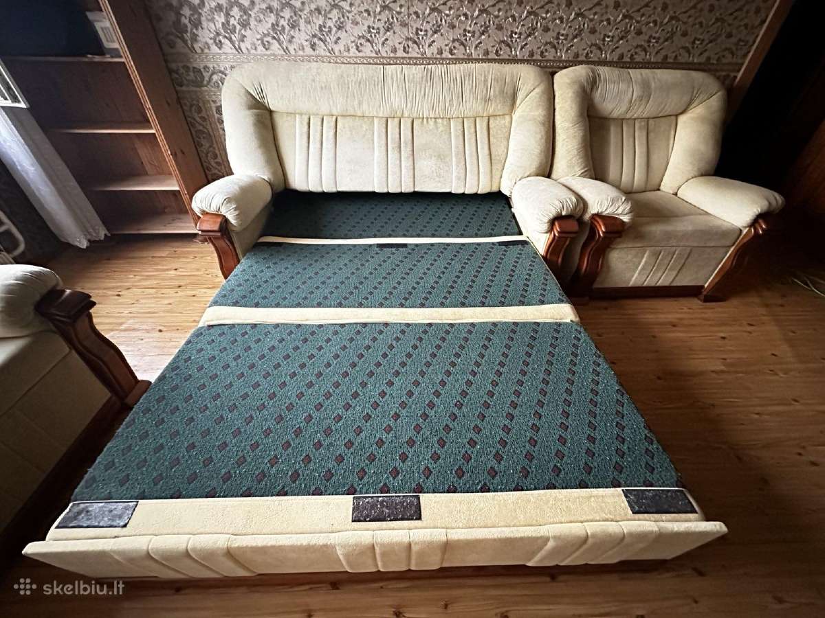 Elegantiškas minkštų baldų komplektas - nuotraukos Nr. 10
