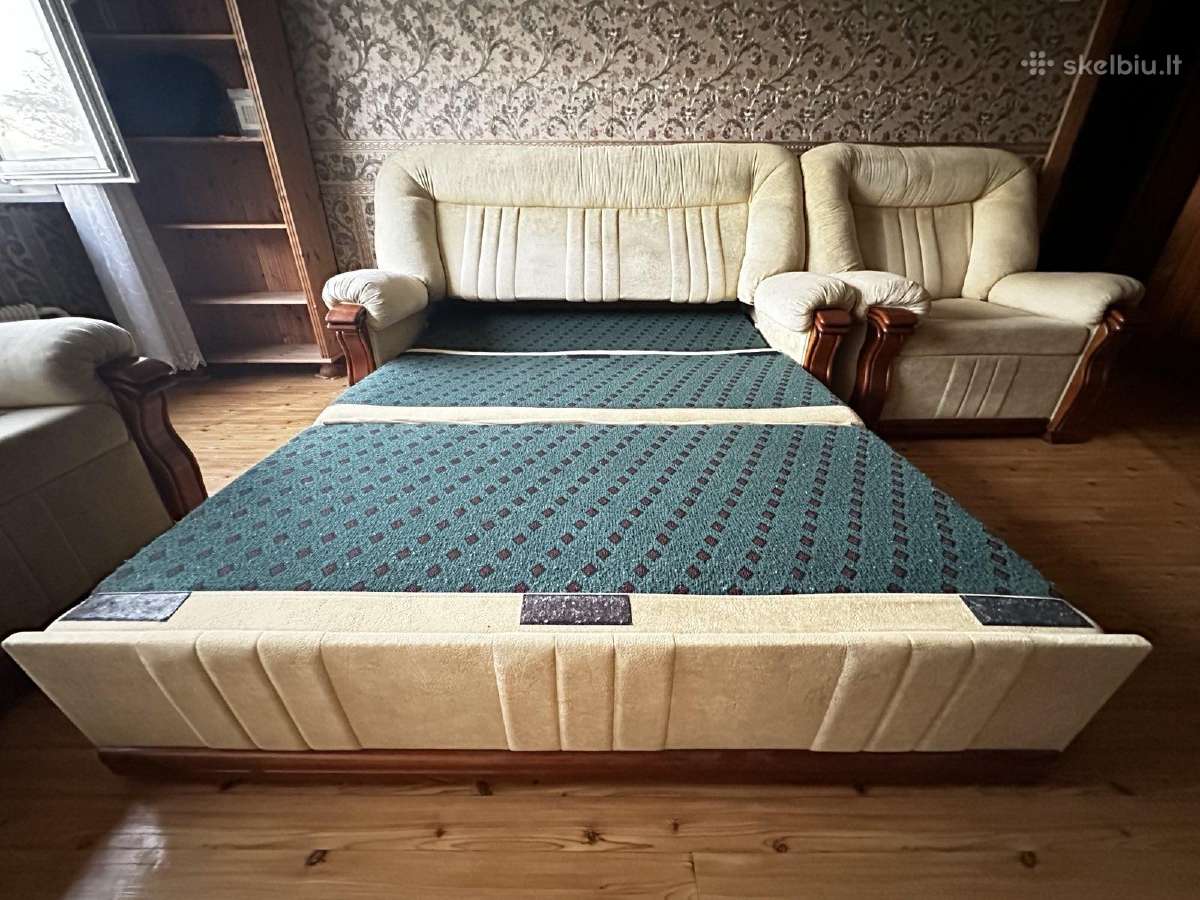 Elegantiškas minkštų baldų komplektas - nuotraukos Nr. 11