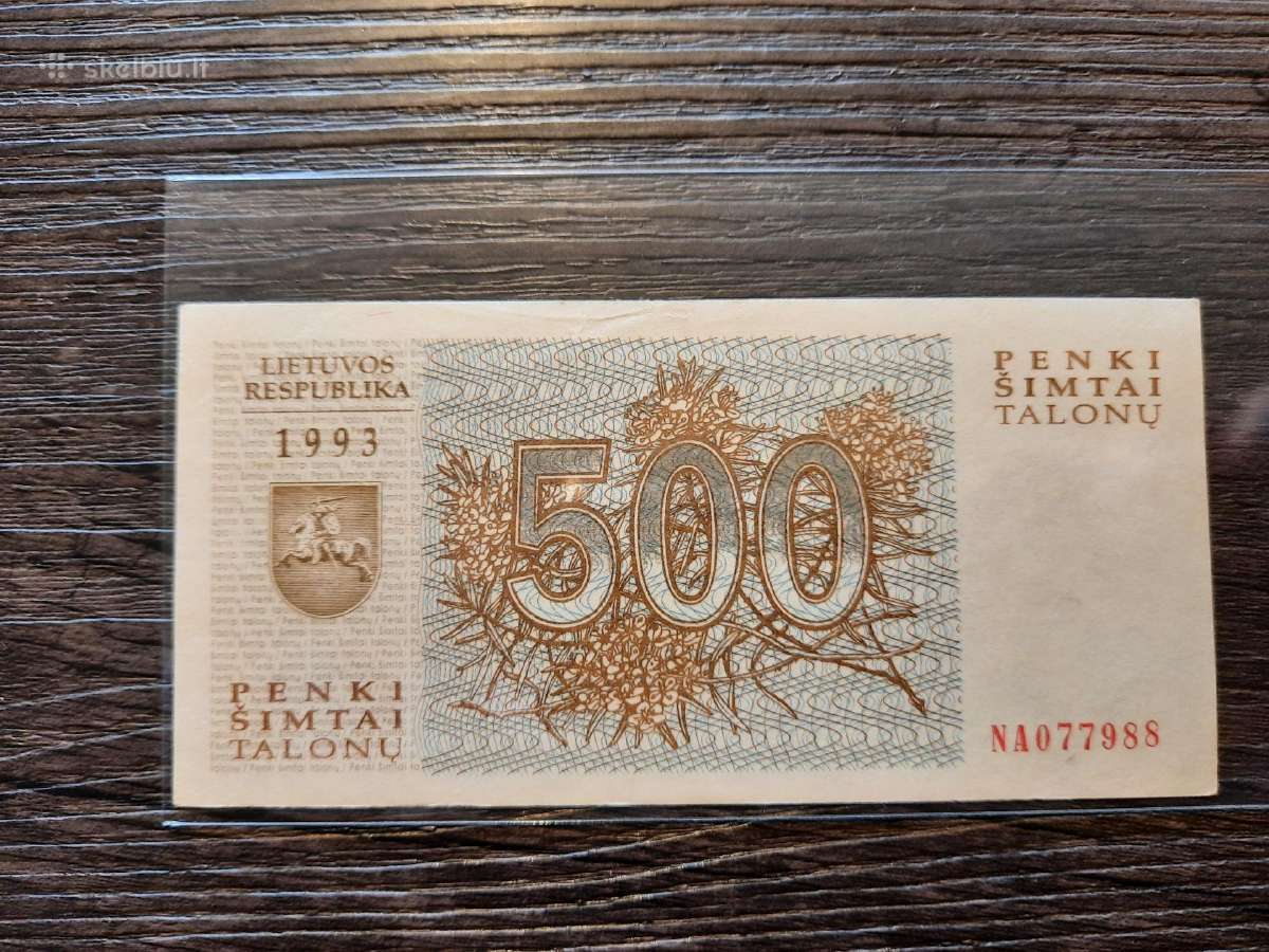 500 talonu 1993 - idomus numeris - retesnis