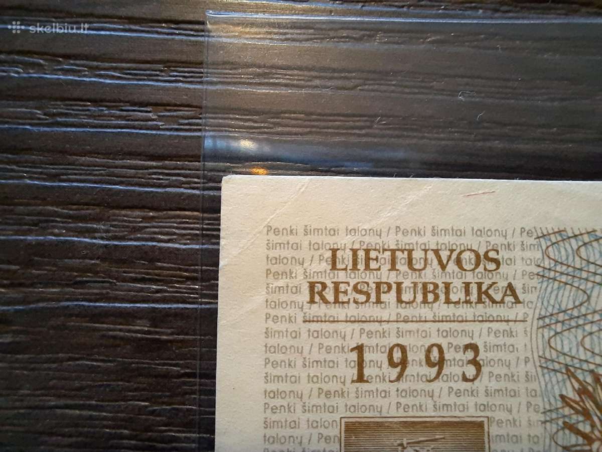 500 talonu 1993 - idomus numeris - retesnis - nuotraukos Nr. 3