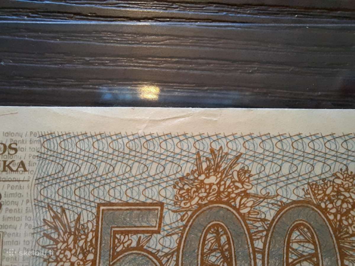 500 talonu 1993 - idomus numeris - retesnis - nuotraukos Nr. 4