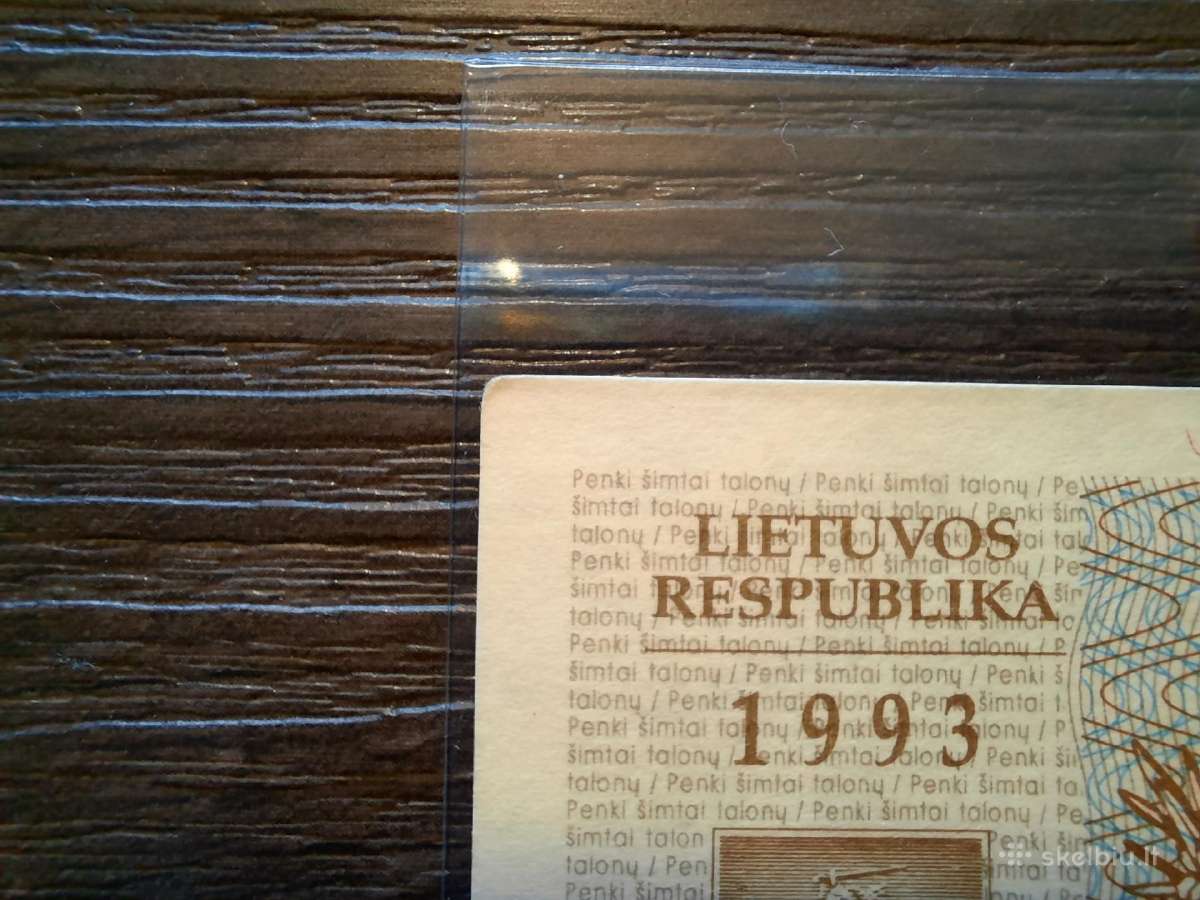 500 talonu 1993 - 111 numeryje - 2 iš eilės (2vnt) - nuotraukos Nr. 4