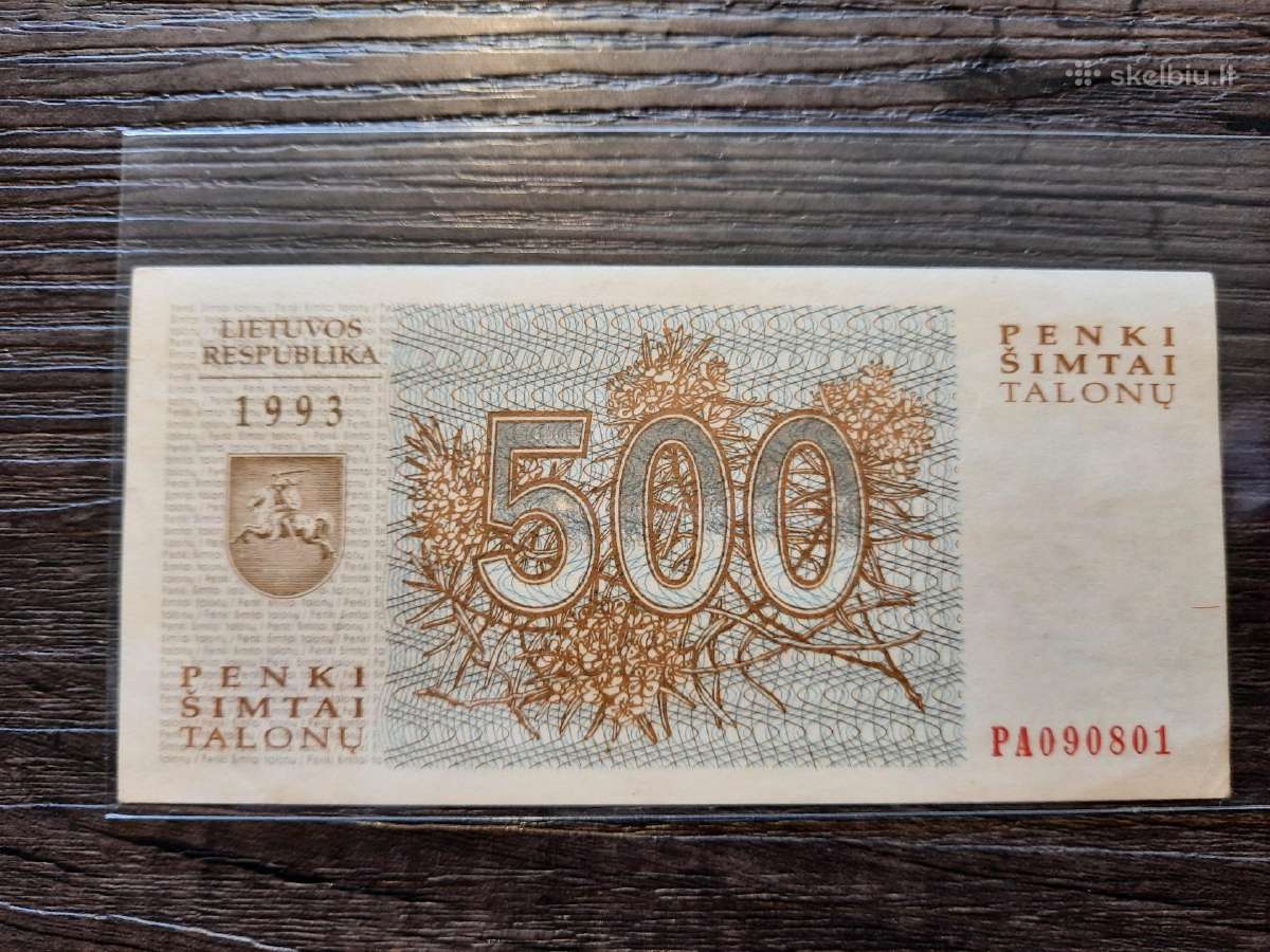 500 talonu 1993 - idomus numeris - 2 vnt iš eilės - nuotraukos Nr. 8