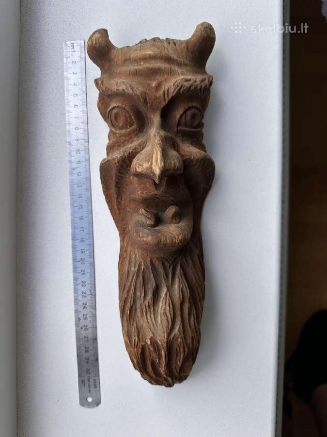 Medžio drožinys, velnias 30x10 cm - nuotraukos Nr. 2