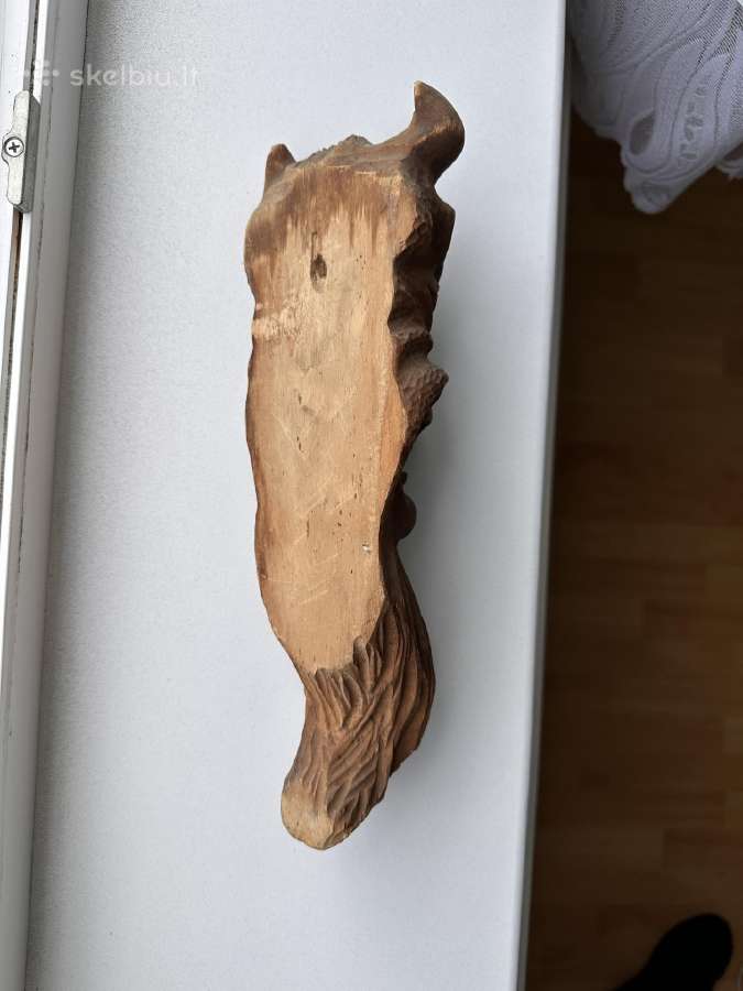 Medžio drožinys, velnias 30x10 cm - nuotraukos Nr. 3