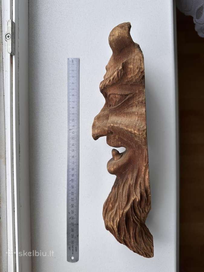 Medžio drožinys, velnias 30x10 cm - nuotraukos Nr. 4