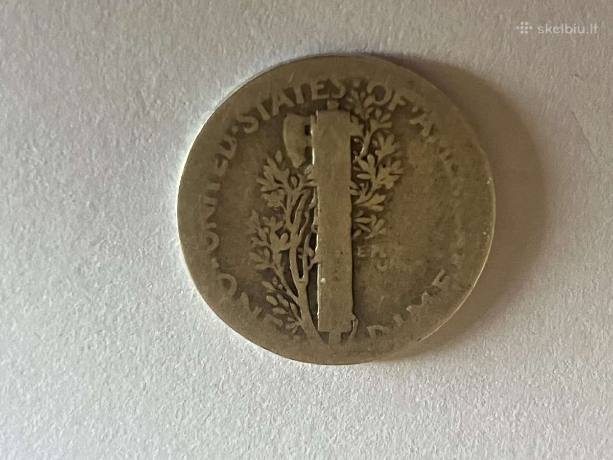 JAV vieno Dimo sidabrinė moneta 1928 metai - nuotraukos Nr. 2