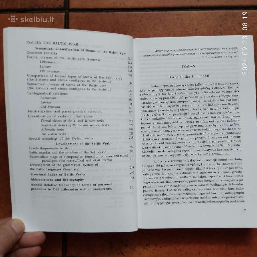 Palmaitis "Baltų kalbų gramatinės sistemos raida" - nuotraukos Nr. 6