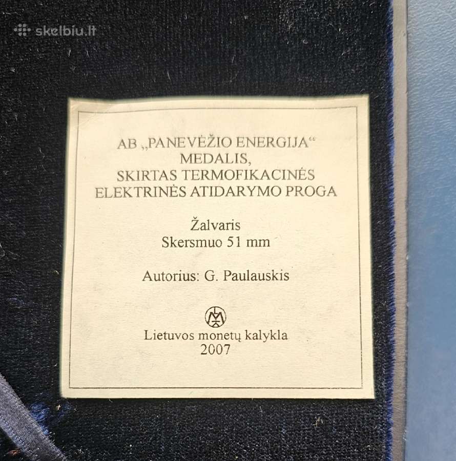 Ab" Panevėžio energija" proginis medalis. - nuotraukos Nr. 4
