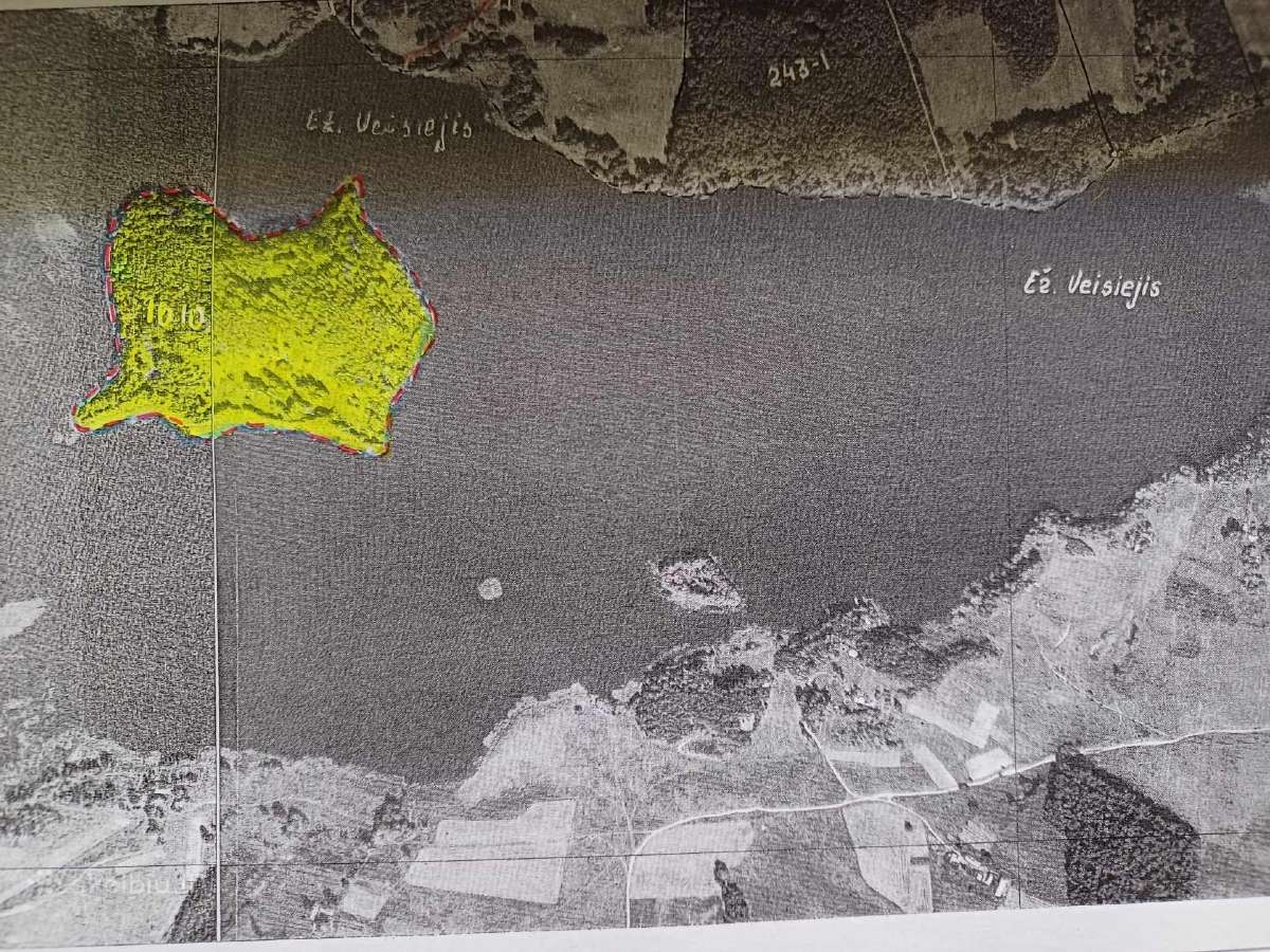 2.5 hektarų sklypas su mišku ir pakrante.