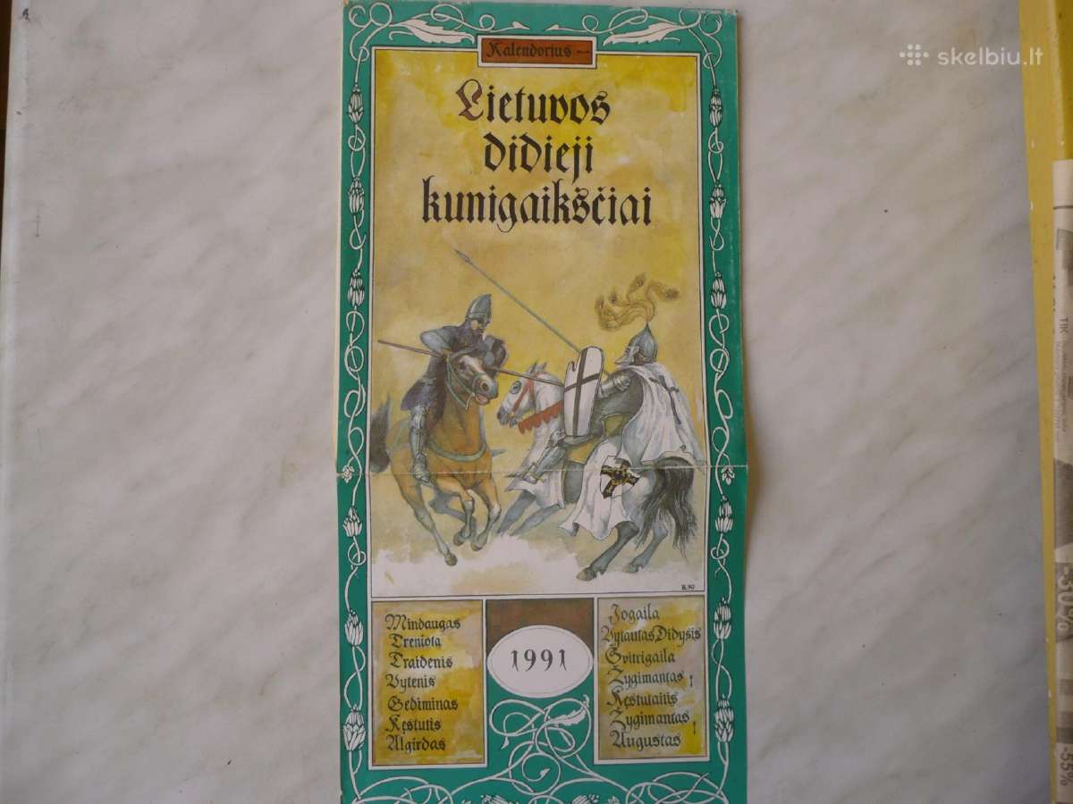 Kalendorius. Lietuvos didieji kunigakščiai
