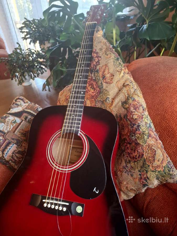 Tenson akustinė gitara su dėklu ir kitais priedais - nuotraukos Nr. 2
