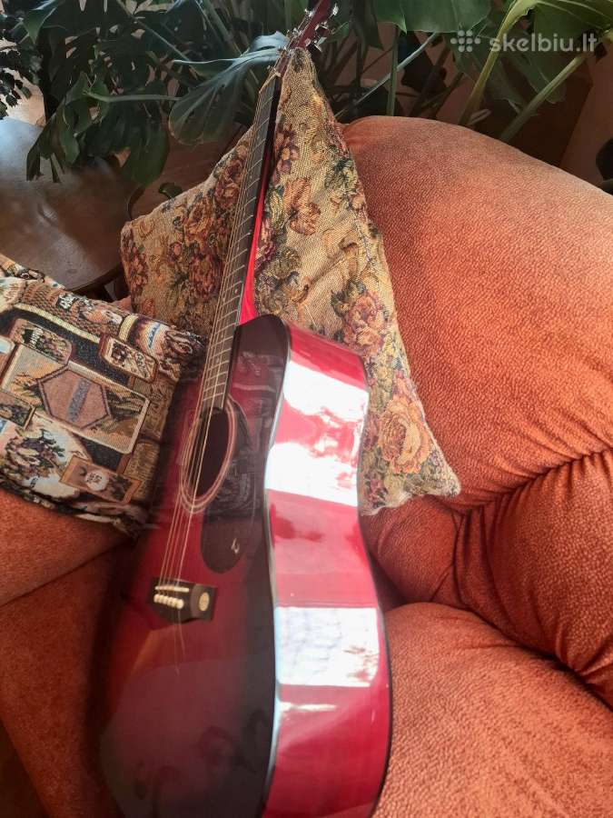 Tenson akustinė gitara su dėklu ir kitais priedais - nuotraukos Nr. 6