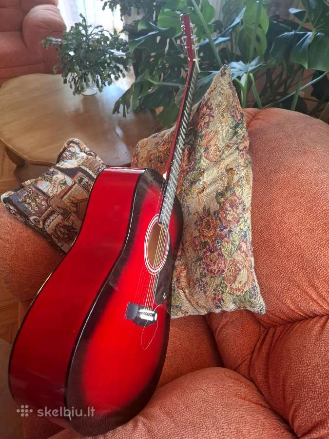 Tenson akustinė gitara su dėklu ir kitais priedais - nuotraukos Nr. 7