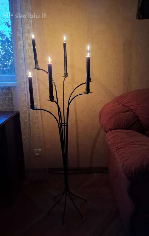 Šešių žvakių metalinė žvakidė - nuotraukos Nr. 4