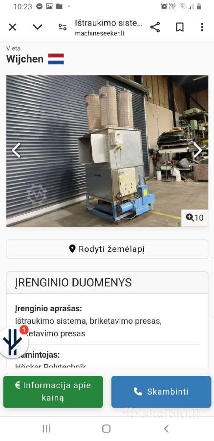 Briketų presas Hls-50 Medienos pjuvenų presas. - nuotraukos Nr. 5