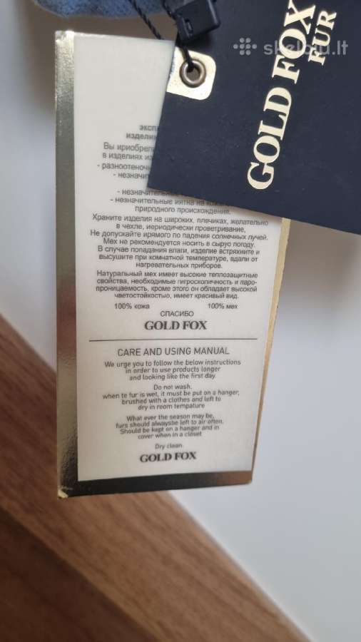 Turkiskas paltas Gold Fox fur - nuotraukos Nr. 4
