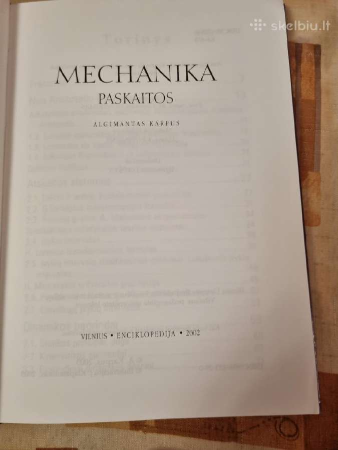 Mechanika paskaitos - nuotraukos Nr. 2