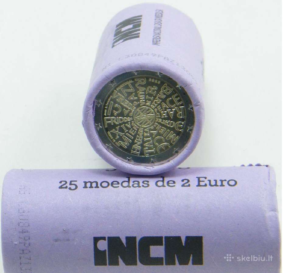 Portugalija 2023 2 euro Taika Unc ritinėliai.