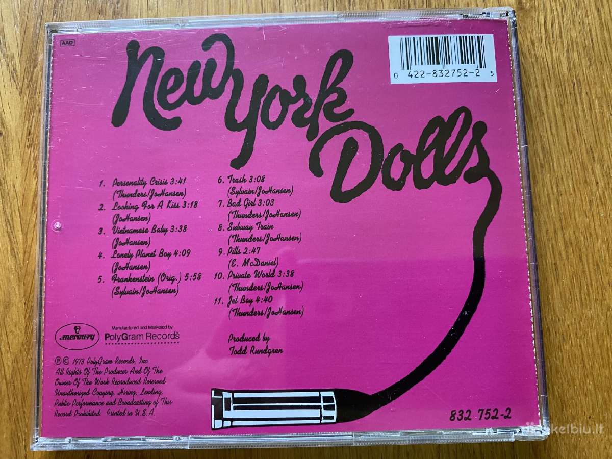 Originalus New York Dolls " New York Dolls" CD - nuotraukos Nr. 2