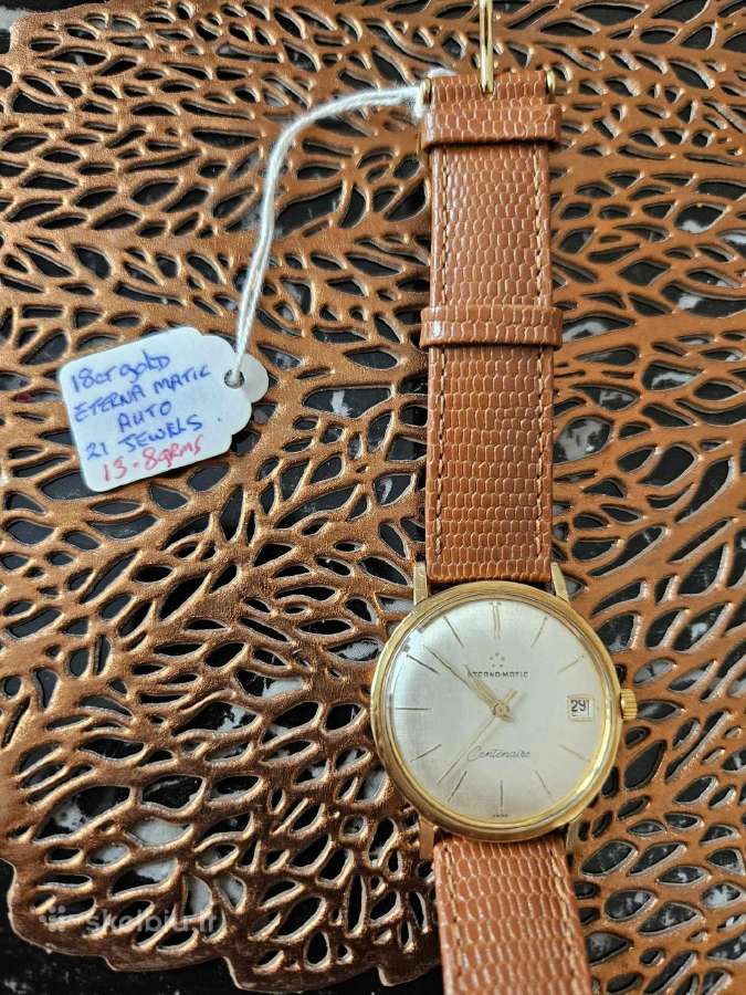 Auksinis Etherna Matic 21 Jewel Laikrodis 750 prab