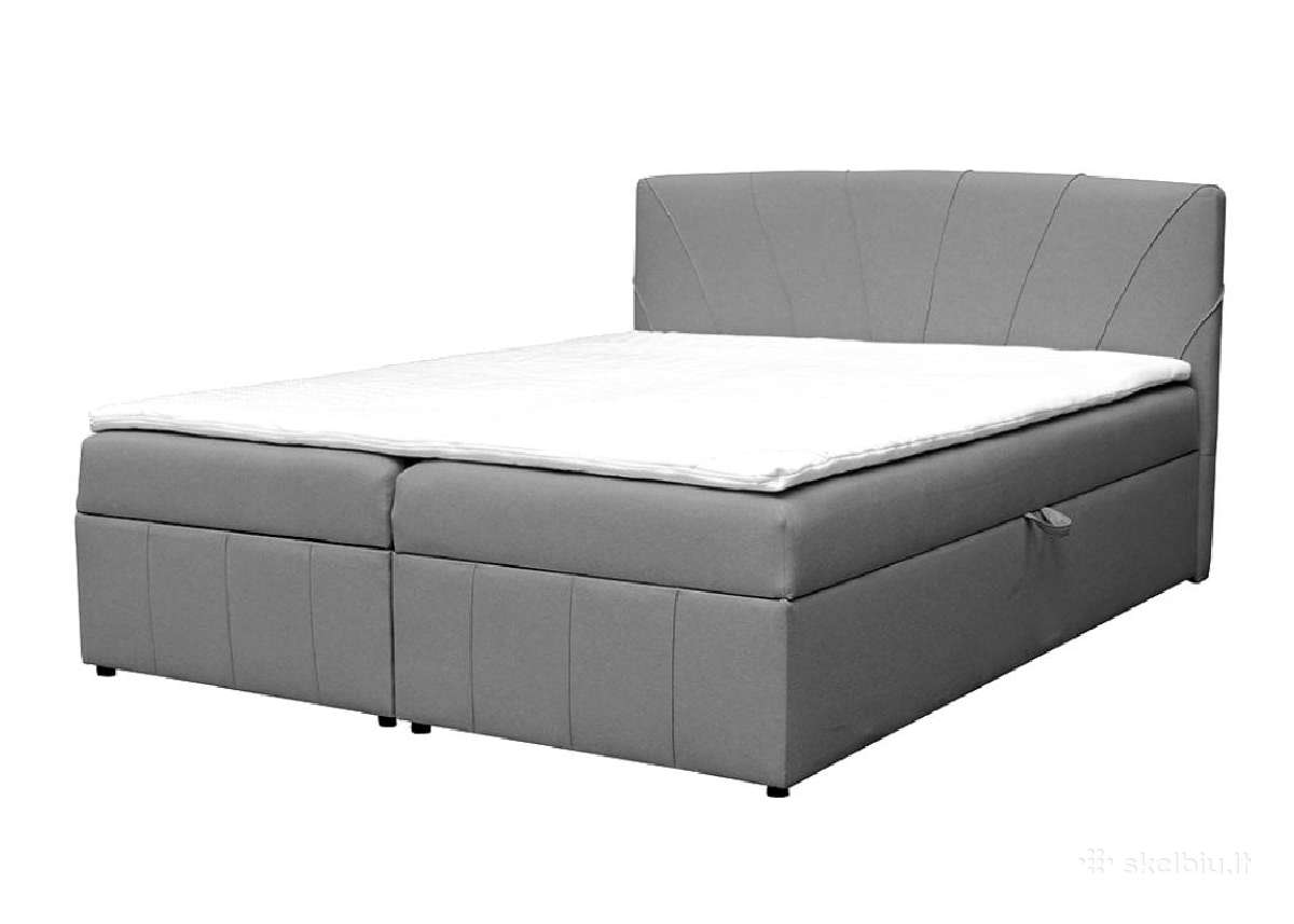 Lova "Kairo" 140cm su čiužiniu ir dėže patalynei - nuotraukos Nr. 4
