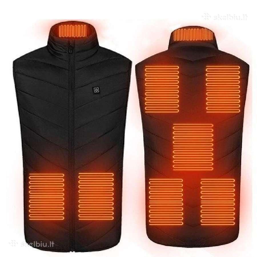 Daug modelių! Juoda šildoma liemenė su usb - nuotraukos Nr. 9