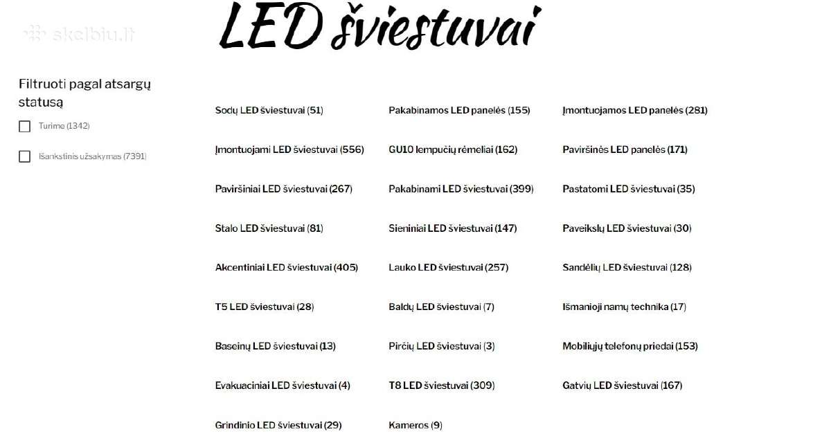 LED šviestuvai, LED lemputės, LED prožektoriai - nuotraukos Nr. 19