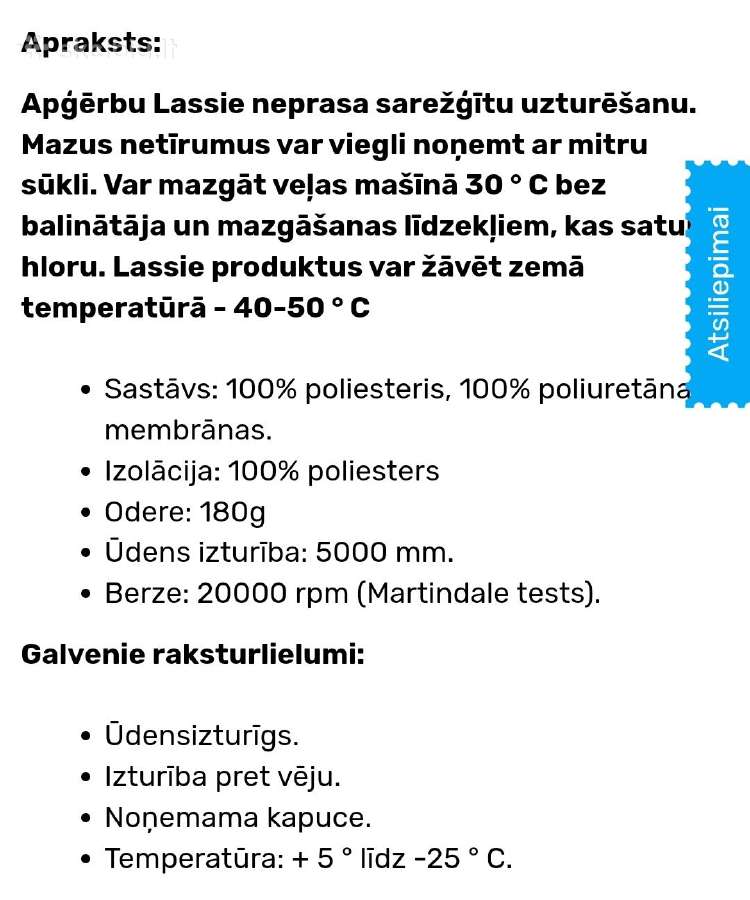 Kūdikių žiemos kombinezonas lassie by reima - nuotraukos Nr. 5